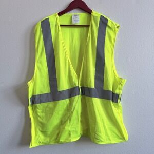 Uline S-16171G-L Hi Visibility Neon Lime Safety Vest Mesh‎ ANSI Class 2 L/XL